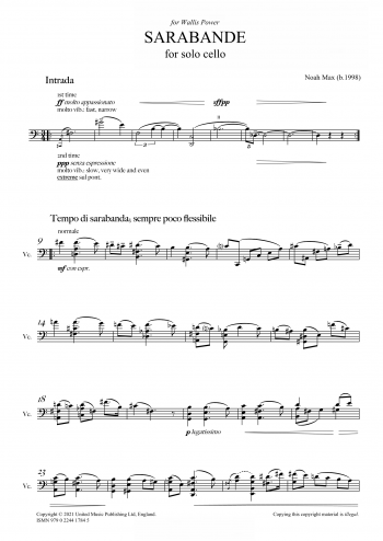 MAX, Noah : Sarabande